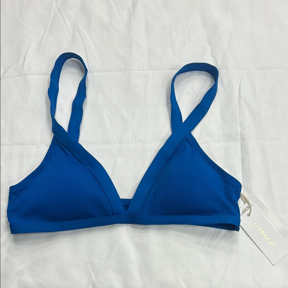 L*Space Blue Swim Top Size Large